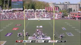 CFL Recap Toronto 19 Montreal 29  October 10 2011 [upl. by Uyr352]