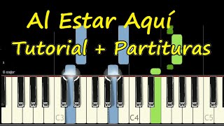 AL ESTAR AQUI Piano Tutorial Cover Facil  Partitura PDF Marcos Witt Danilo Montero [upl. by Ariday]