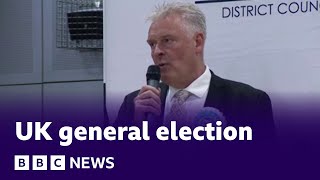 UK general election Lee Anderson becomes Reform UKs first MP  BBC News [upl. by Lerej12]