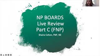 Live Review for NP boards FNP [upl. by Gwyn]