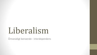 Internationella relationer 2 Liberalism [upl. by Alag]