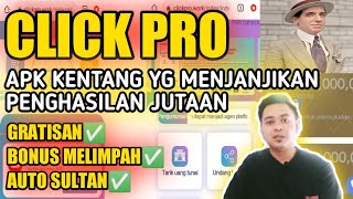 Baru Rilis Apk Click Pro yang Mirip Apk Youtube Tugas Penghasil Uang Aman atau Scam [upl. by Brynne]