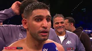 POST FIGHT Amir Khan discusses whether he will fight Kell Brook or Manny Pacquiao next [upl. by Bronwen]