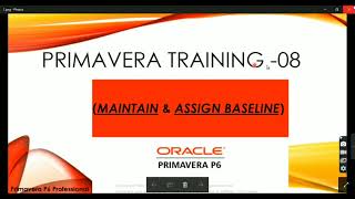 Maintain or Assign baselines in Primavera p6 software [upl. by Broddie488]