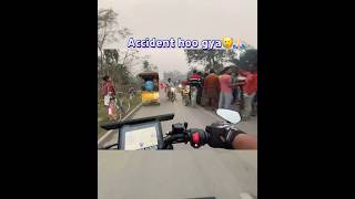 Bike accident🥲 accident bikeaccdint bike crash shorts viral [upl. by Ehcor]