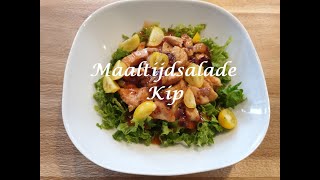 Maaltijdsalade kip  Gezond snel en lekker  Vers uit eigen moestuin [upl. by Llaccm]