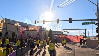 Super Bowl 2024 Flyover view from Mandalay Bay USAF Thunderbirds [upl. by Yahiya340]