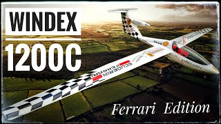 Windex 1200C Ferrari edition LARGE SCALE RC ELECTRIC GLIDER Amazing Footage DJI ACTION 2 DIY RC [upl. by Pigeon]