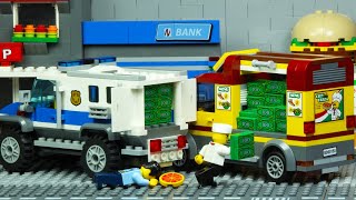 Lego City Pizza Van ATM Bank Robbery [upl. by Baten115]