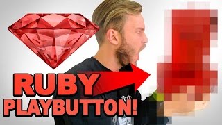 THE RUBY PLAYBUTTON  YouTube 50 Mil Sub Reward Unbox [upl. by Phillada437]