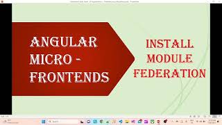 3 Angular MicroFrontends  Add Module Federation microfrontends angular angularmfe [upl. by Nikkie554]
