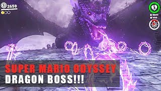 Ruined Kingdom Dragon boss  Ruined Kingdom moons  Super Mario Odyssey walkthrough [upl. by Ire]