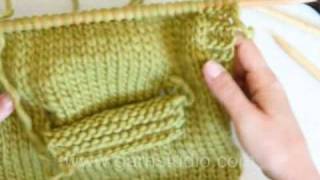 How to knit a pocket on the inside [upl. by Boleyn]