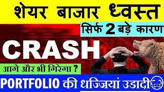 STOCK MARKET CRASH😭  PORTFOLIO की धज्जियां उड़ी😭🔴 NIFTY CRASH🔴 NIFTY PREDICTION🟥 MARKET CRASH SMKC [upl. by Melan843]