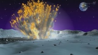 Lunar meteor explosion Space rock hits moon [upl. by Kinny]