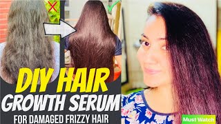 DIY LEAVE IN HAIR GROWTH SERUM  Use For Super Dry Damaged amp Frizzy Hair [upl. by Ydneh]