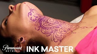 Victorian Throat Tattoos Elimination Tattoo Part I  Master vs Apprentice Season 6 [upl. by Firmin]