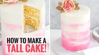 How to Make a Tall Cake Double Barrel Cake [upl. by Kcinemod]