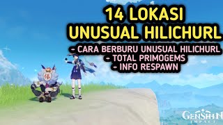 14 Lokasi UNUSUAL HILICHURL untuk Achievement quot ANEH SEKALIquot Genshin Impact [upl. by Hurlee280]