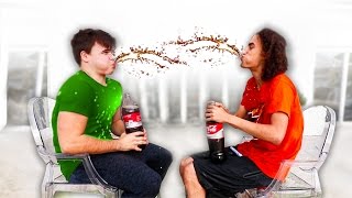 COKE amp MENTOS TRY NOT TO LAUGH CHALLENGE w Robust [upl. by Florri211]