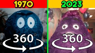 360 VR Grimace Shake Commercial  1970 Vs 2023  Side by Side Comparison [upl. by Elora]