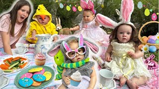 REBORN TODDLER MITCHELL CRASHES OUR EASTER TEA PARTY [upl. by Tertias]