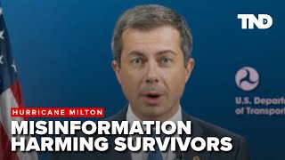 Sec Buttigieg says misinformation concerning FEMA aid is harming survivors [upl. by Matthiew299]