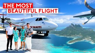 The Most Beautiful Flight  Air Tahiti to Bora Bora [upl. by Raddie]