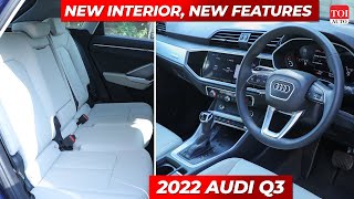 2022 Audi Q3 Interior Review Most spacious Q3 yet  TOI Auto [upl. by Adnovaj451]