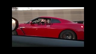 Twin Turbo 370z vs Cocky GTR [upl. by Nwahsauq]