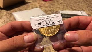 20 St Gaudens Double Eagle Unboxing APMEX [upl. by Let]