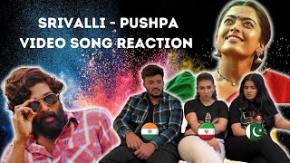 Srivalli Video Reaction  Pushpa  Allu Arjun Rashmika Mandanna  Foreigners React [upl. by Deach681]