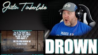 Justin Timberlake  Drown Lyric Video  REACTION [upl. by Kreegar]