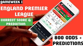 Gameweek1 800odds England premiere league Prediction High odds punter salvicyt bet sportybet [upl. by Kirschner]