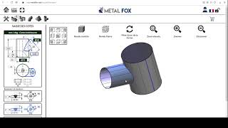 Piquages miépaisseur posés et pénétrant sur MetalFox le logiciel de traçage pour chaudronniers [upl. by Narud]