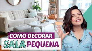 COMO DECORAR E MOBILIAR SALA PEQUENA  DicaDaPâ [upl. by Atiuqal]