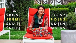 Carnatic Music Tutorial  Sarali Varisai 1 to 7  Learn to Sing  Beginner  Part 2 [upl. by Ikir207]