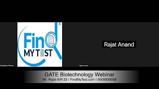 Webinar for GATE Biotechnology Preparation  Ask Me Anything Session live [upl. by Crispas992]