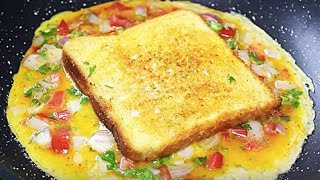 Bread Omelette Recipe  Easy Method To Make Bread Omelette For Weight Loss  Skinny Recipes [upl. by Llehsor]