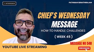 Chiefs Wednesday Message 548  Week 45  Wednesday Message 548 By Pathman  Chief Message 548 Hindi [upl. by Aniryt]