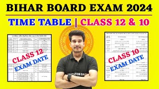 Bihar Board Exam Date 2024 Class 12 amp Class 10  Bihar Board 12th Time Table 2024  Education Baba [upl. by Ilojna]