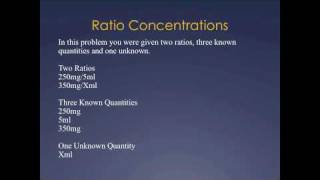 Pharmacy Technician Math Review Ratio Concentrations [upl. by Elleinad263]