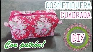 Cosmetiquera cuadrada con patrón DIY [upl. by Kaile848]