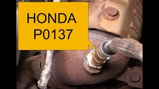 How to Fix HONDA P0137 Oxygen Sensor Circuit Low Voltage Bank 1 Sensor 2 [upl. by Anelagna]