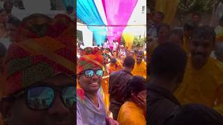 హల్దీ ఫంక్షన్ ఇలా ట్రెండ్ ఫాలో కండి🤣 haldi function haldhi haldiceremony ￼ [upl. by Anaizit]