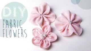 DIY StoffBlumen selber machen [upl. by Noonan767]