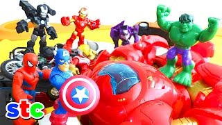 Hulk vs Hulkbuster Mega Batalla de Superheroes Playskool Heroes Super Hero Adventures [upl. by Stephenie]