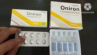 Oniron 8mg Tablet Uses in UrduOniron Injection UsesOniron Tablet 8mg Oniron InjectionOndansetron [upl. by Delfine]