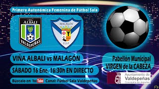 PRIMERA AUTONÓMICA FUTBOL SALA FEMENINO VIÑA ALBALI VALDEPEÑAS  MALAGÓN FSF 16012021  1630h [upl. by Bunce]