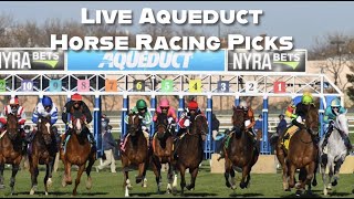 Live Aqueduct Horse Racing Picks [upl. by Lebyram]